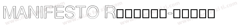 MANIFESTO Regular字体转换